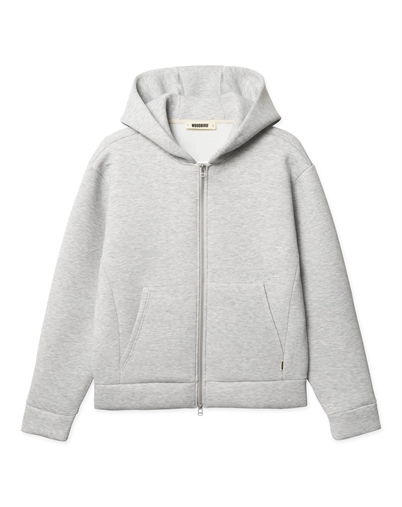 Woodbird - WBFuji Skuba Zip Hoddie - Light Grey Melange 
